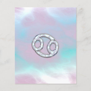 Prospectus 11,4 Cm X 14,2 Cm Mère de Pearl Style cancer Zodiac