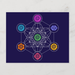 Prospectus 11,4 Cm X 14,2 Cm Métatrons Cube, Chakras, Centres d'énergie cosmiqu