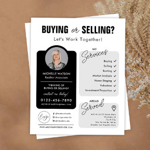 Prospectus 11,4 Cm X 14,2 Cm Mini-agent de propriété Photo Realtor Flyer