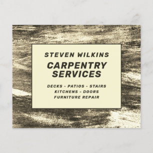 Prospectus 11,4 Cm X 14,2 Cm minimaliste en bois de Faux