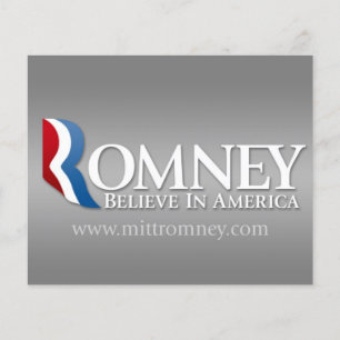 Prospectus 11,4 Cm X 14,2 Cm Mitt Romney pour le président 2012