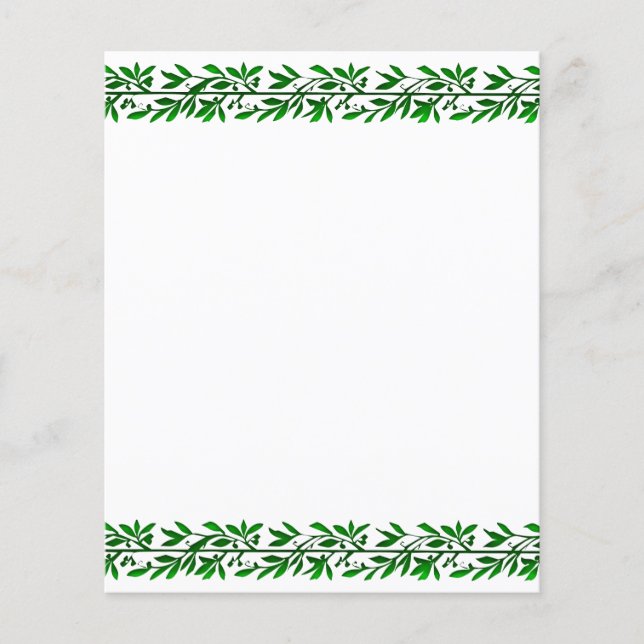 Prospectus 11,4 Cm X 14,2 Cm Modèle circulaire Feuille Olive (Devant)