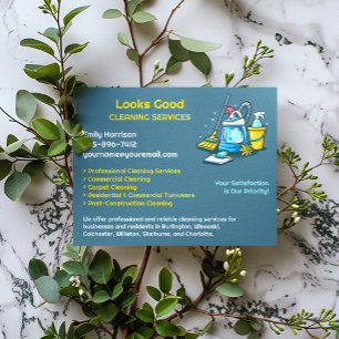 Prospectus 11,4 Cm X 14,2 Cm Modèle de dépliant pour services de nettoyage prof