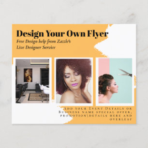 Prospectus 11,4 Cm X 14,2 Cm MODÈLE de design Abstrait Jaune