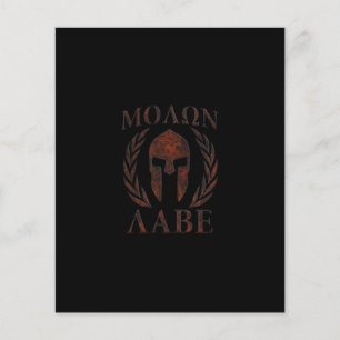 Prospectus 11,4 Cm X 14,2 Cm Molon Labe Laurels, guerrier spartiate