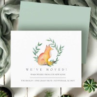 Moteur Faire-part Flyer aquarelle Fox