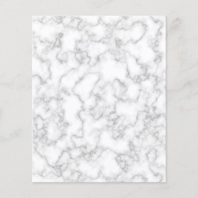 Prospectus 11,4 Cm X 14,2 Cm Motif de marbre gris blanc marbré Arrière - plan d (Devant)