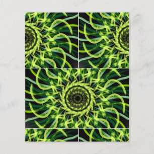 Prospectus 11,4 Cm X 14,2 Cm motif vert vortexspiraleart numérique