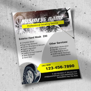 Prospectus 11,4 Cm X 14,2 Cm Nettoyage de voiture à grande eau Détailing Auto N