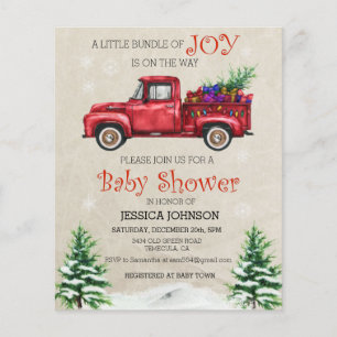 Prospectus 11,4 Cm X 14,2 Cm Noël Aquarelle Camion Baby shower Bundle Jodle
