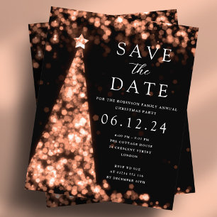 Prospectus 11,4 Cm X 14,2 Cm Noël Enregistrer la date Rose Gold Glam Invitation