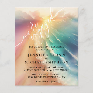 Prospectus 11,4 Cm X 14,2 Cm Nous avons engagé Ocean Beach Watercolor Summer Su