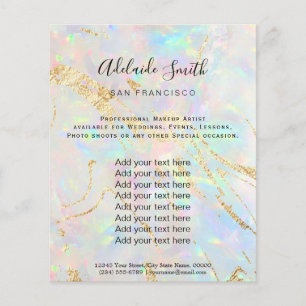 Prospectus 11,4 Cm X 14,2 Cm nouvel opal stone FAUX holographe Flyer