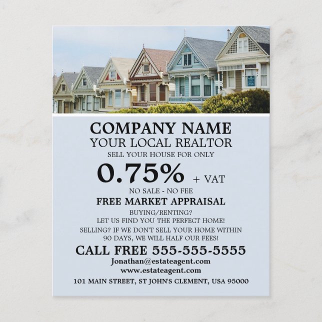 Prospectus 11,4 Cm X 14,2 Cm Nouvelle Maison, Realtor, Agent immobilier Publici (Devant)