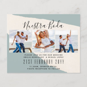 Prospectus 11,4 Cm X 14,2 Cm Nuestra Boda Photo Collage Mariage INVITE