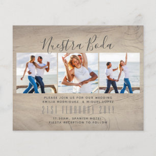 Prospectus 11,4 Cm X 14,2 Cm Nuestra Boda Photo Collage Mariage INVITE