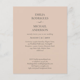 Prospectus 11,4 Cm X 14,2 Cm Nuestra Boda Typographie moderne BEAUCOUP DE COULE