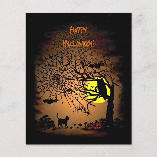 Prospectus 11,4 Cm X 14,2 Cm Nuit d'Halloween, Joyeux Halloween ! (Devant)