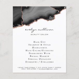 Prospectus 11,4 Cm X 14,2 Cm or rose et agate noire