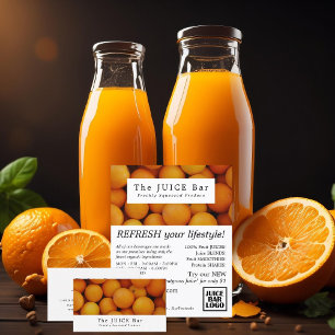 Prospectus 11,4 Cm X 14,2 Cm Organic Oranges, Juice Bar Advertising