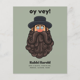Prospectus 11,4 Cm X 14,2 Cm OUI ! Funny RABBI Peronalisé