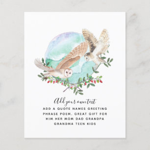 Prospectus 11,4 Cm X 14,2 Cm OWLS personnalisé