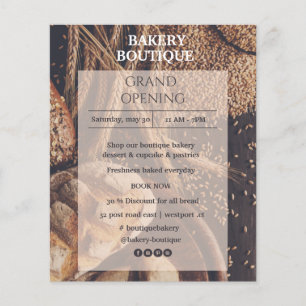 Prospectus 11,4 Cm X 14,2 Cm Pain Boulangerie Boutique Ouverture Flyer