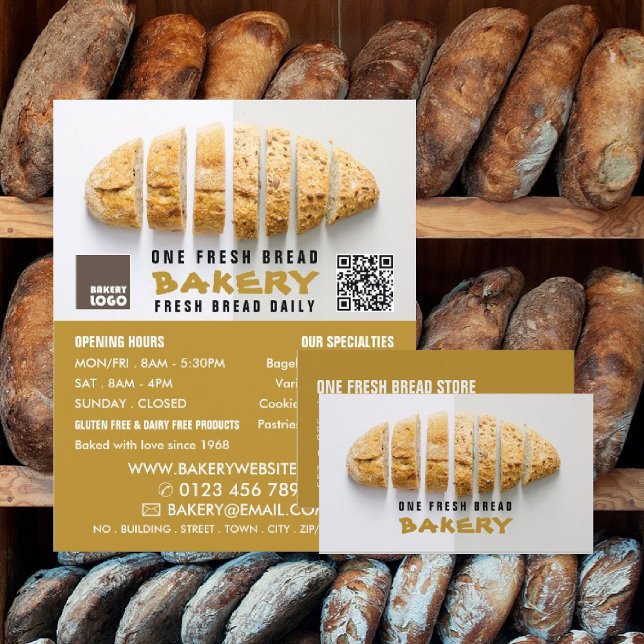Prospectus 11,4 Cm X 14,2 Cm Pain coupé, Boulangeries, Boulangerie (Créateur téléchargé)