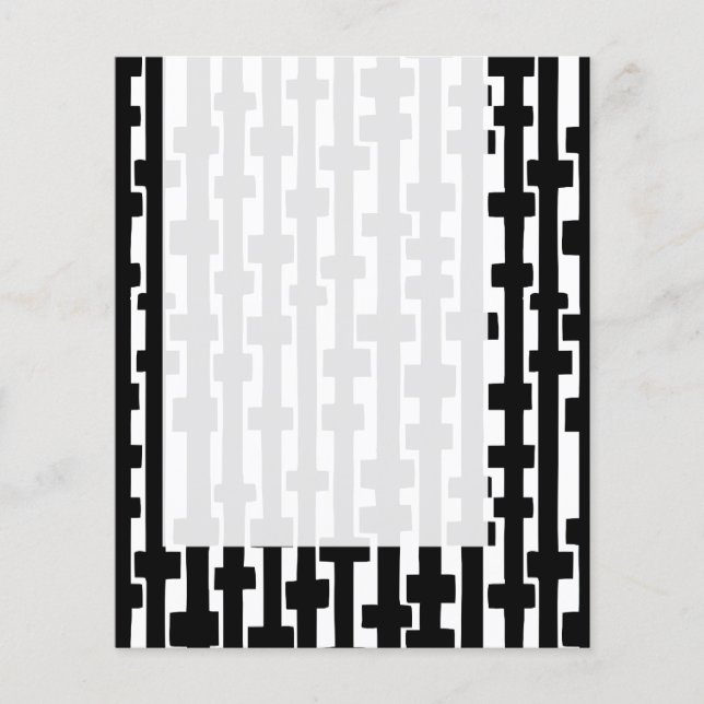 Prospectus 11,4 Cm X 14,2 Cm Panneau 092 - Lignes Abstraites (Devant)