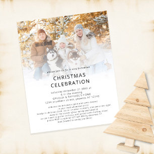 Prospectus 11,4 Cm X 14,2 Cm PAPER Photo Overlay Boho Noël Invitation