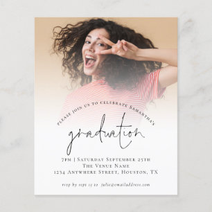 Prospectus 11,4 Cm X 14,2 Cm PAPER Simple Photo Graduation 2022 Invitation de p