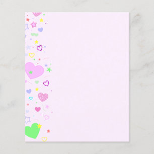 Prospectus 11,4 Cm X 14,2 Cm Papeterie Coeurs