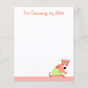 Prospectus 11,4 Cm X 14,2 Cm Papier à lettres petit format pour toiletteur pour