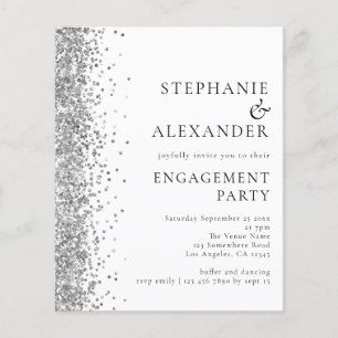 Prospectus 11,4 Cm X 14,2 Cm PAPIER   Invitation de la partie Engagement Partie