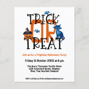 Prospectus 11,4 Cm X 14,2 Cm PAPIER   Jeu De Scripts Ou Treat Halloween Party