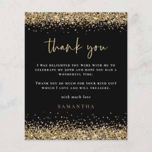 Prospectus 11,4 Cm X 14,2 Cm PAPIER Parties scintillant d'or Cinquantième Merc