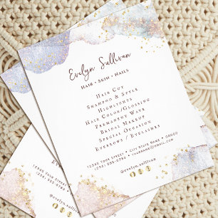 Prospectus 11,4 Cm X 14,2 Cm Parties scintillant aquarelle forme le prospectus