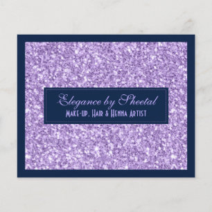 Prospectus 11,4 Cm X 14,2 Cm Parties scintillant bleu et violet texture Imprime
