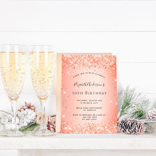 Prospectus 11,4 Cm X 14,2 Cm Parties scintillant d'anniversaire orange budget i