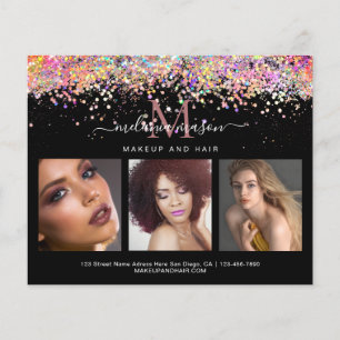 Prospectus 11,4 Cm X 14,2 Cm Parties scintillant holographique maquillage Artis