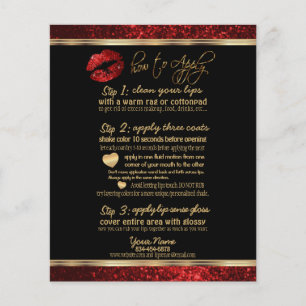 Prospectus 11,4 Cm X 14,2 Cm Parties scintillant rouge 💋 instructions sur le n