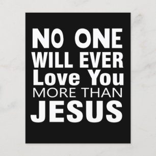 Prospectus 11,4 Cm X 14,2 Cm Personne ne t'aimera plus que Jésus  