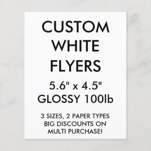 Prospectus 11,4 Cm X 14,2 Cm Petits Flyers brillants personnalisés de 5,6 po x 