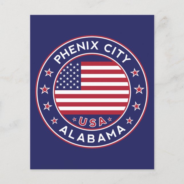 Prospectus 11,4 Cm X 14,2 Cm Phenix, Alabama (Devant)