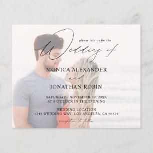 Prospectus 11,4 Cm X 14,2 Cm Photo Budget moderne Horizontal 4 Mariage