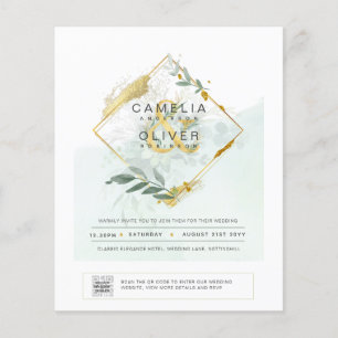 Prospectus 11,4 Cm X 14,2 Cm PHOTO BUDGÉTAIRE DE L'ÉCOLOGIE Faire-part de maria