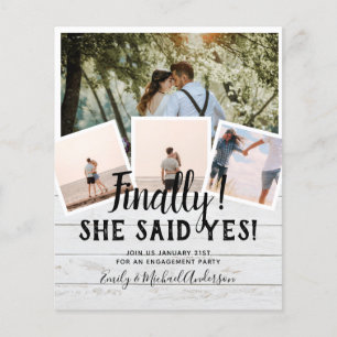 Prospectus 11,4 Cm X 14,2 Cm PHOTO BUDGÉTAIRE ENGAGÉE Mariage INVITE Faire-part