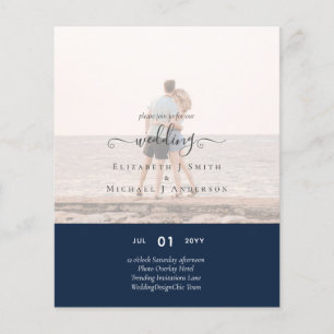 Prospectus 11,4 Cm X 14,2 Cm PHOTO moderne TEXTE GLOBAL Budget Mariage