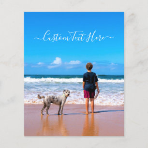 Prospectus 11,4 Cm X 14,2 Cm Photo personnalisée et prospectus texte Votre prop