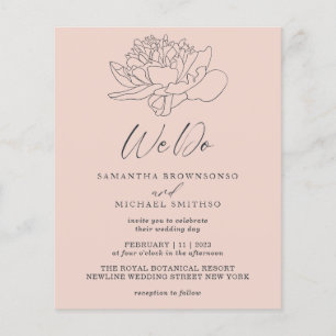 Prospectus 11,4 Cm X 14,2 Cm Pink Pastel Dandelion Botanique Budget Nous Faison